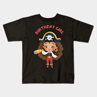 Pirate Girl - Pirate Birthday Girl Kids T-Shirt